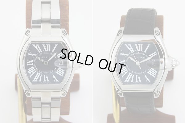 カルティエ　ロードスター　革ベルト　ブレス