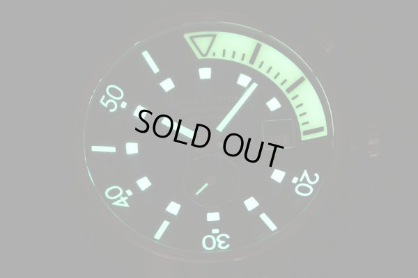 ルイ・ヴィトン　タンブール　ダイビング　Q1031　茶文字盤　発光