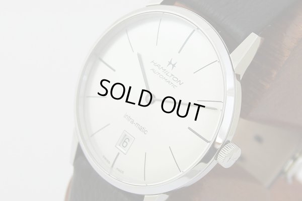 ハミルトン　イントラマチック　H384550　銀文字盤　サイド