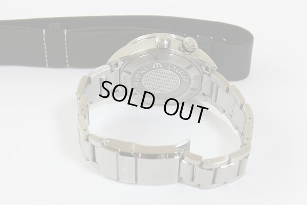 モーリスラクロア　ポントスダイバー　PT6248　黒文字盤　裏面・替ラバーベルト