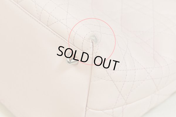 クリスチャンディオール レディディオール ハンドバック CAL44941 ピンク 四隅のスレ傷