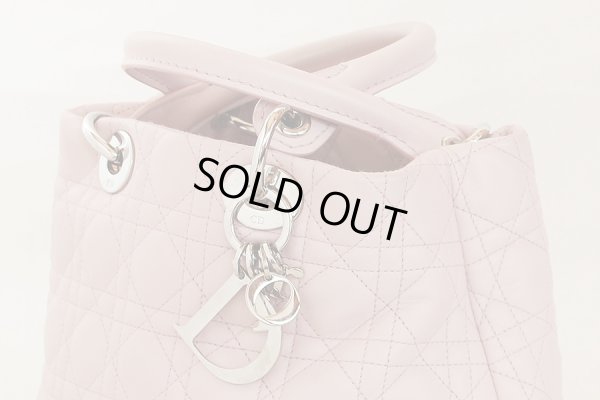 クリスチャンディオール レディディオール ハンドバック CAL44941 ピンク サイド