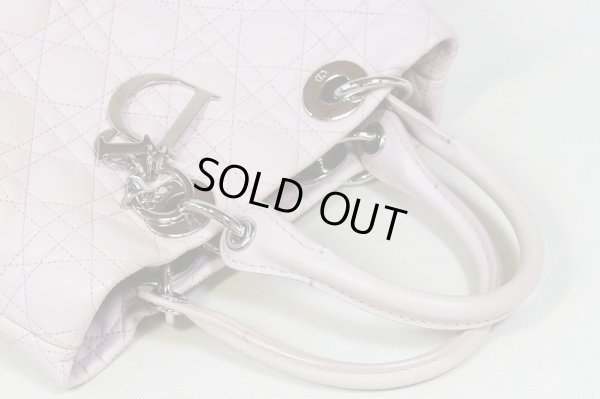 クリスチャンディオール レディディオール ハンドバック CAL44941 ピンク 持ち手汚れ