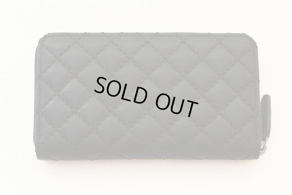 シャネル　スモールジップウォレット ブラック／SIV金具　裏面