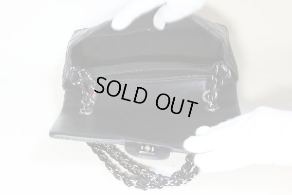 シャネル マトラッセ てんとう虫 Wチェーンショルダーバック A49455 ブラック/SIV金具 中身