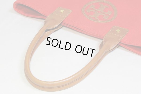 トリーバーチ  トートバック No.79911-02004 オレンジ　持ち手レザーにスレ