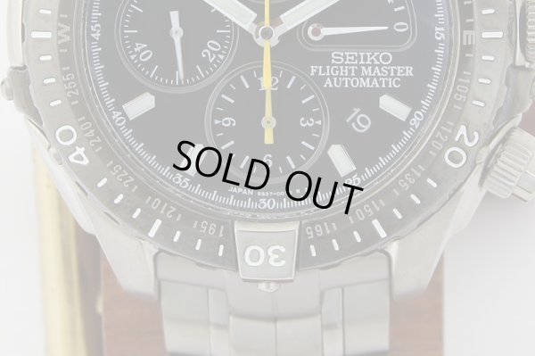セイコー　プロスペック　フライトマスター　SBDS001　黒文字盤　6S37-0010　盤面拡大