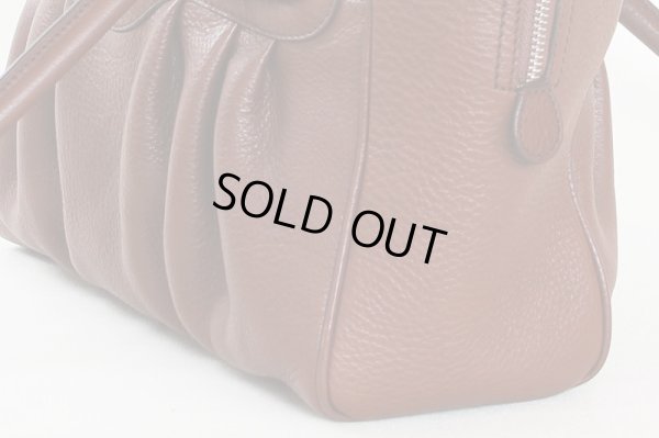 フェラガモ  ガンチーニ ミニボストンショルダーバック DY-21 6880 ブラウン サイド下部