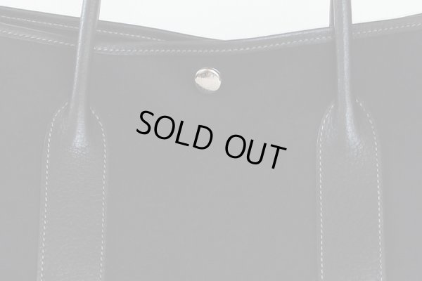 エルメス  ガーデンパーティPM ブラック／SIV金具　正面拡大