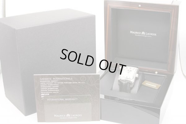 モーリスラクロア　ポントスデイト　レクタンギュラー　PT6227　銀文字盤　箱、取扱説明書、無記名保証書