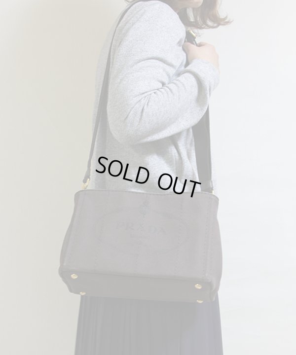 プラダ カナパ ミニトート B2439G カフェ サイズイメージ1