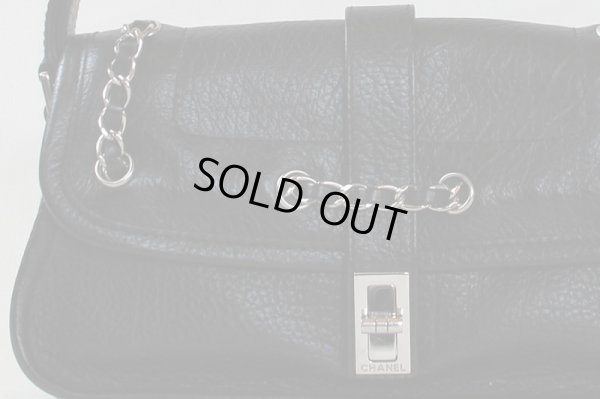 シャネル 2.55 2WAYショルダーバック ブラック/SIV金具 表面拡大