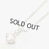 K18WG ダイアイリペンダントネックレス 0.26ct 2.50g