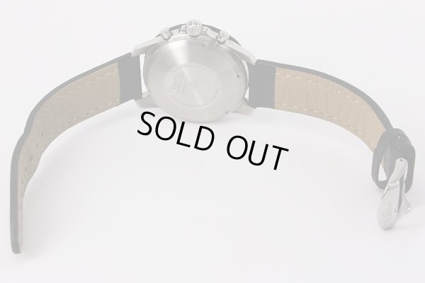 ジン　103　クロノグラフ　黒文字盤　革ベルト