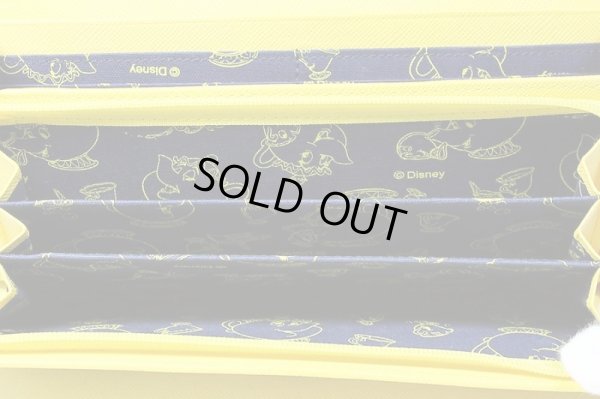 サマンサタバサ プチチョイス　ディズニーコレクション 美女と野獣 ニツ折長サイフ イエロー　中身拡大