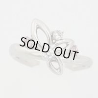 星の砂  PT900 ダイアイリリング 0.16ct 0.10ct 7.70g