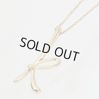 ティファニー 750YG アルファベット イニシャルペンダントネックレス 2.80g