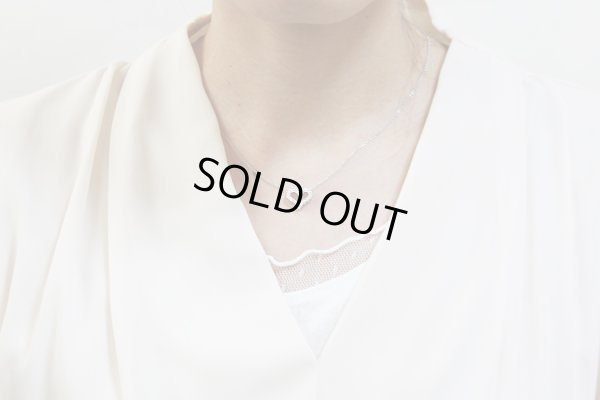 ティファニー PT950 センチメンタルハート ダイアイリペンダントネックレス 3.50g　装着イメージ