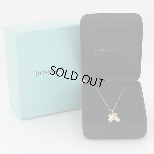 ティファニー 750YG シグネチャー ダイアイリペンダントネックレス 4.40g　箱