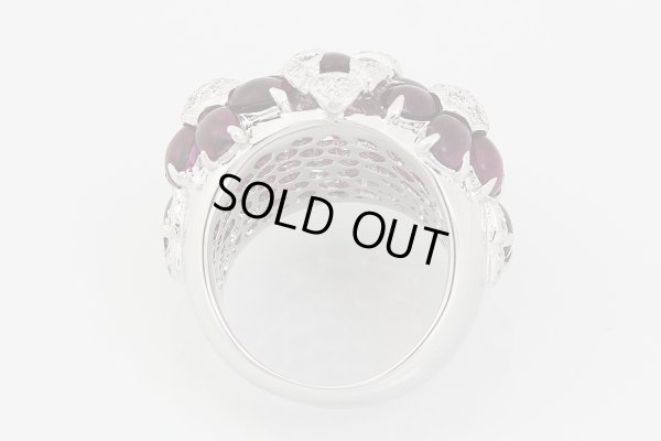 K18WG パープルトルマリンダイアイリリング 7.47 0.51 16.30g　裏面