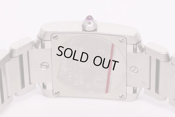 カルティエ　タンクフランセーズSM 2384  ピンクシェル文字盤　裏面