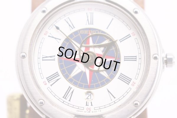 セイコー　5Y39-6067　海外限定　保護蓋付　羅針盤文字盤　保護蓋　表面
