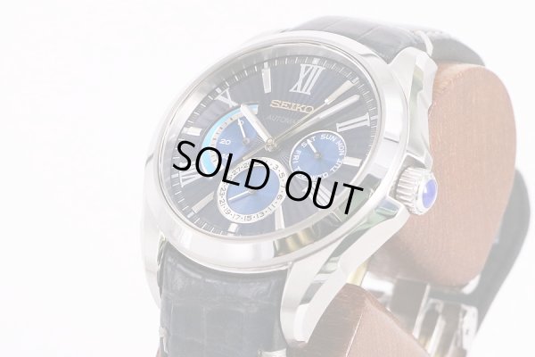 ブライツ　SDGC017　バカルディ ボンベイサファイア限定　青文字盤　革ベルト　サイド