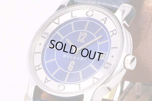 ブルガリ　ソロテンポ　ST35S　青文字盤　サイド