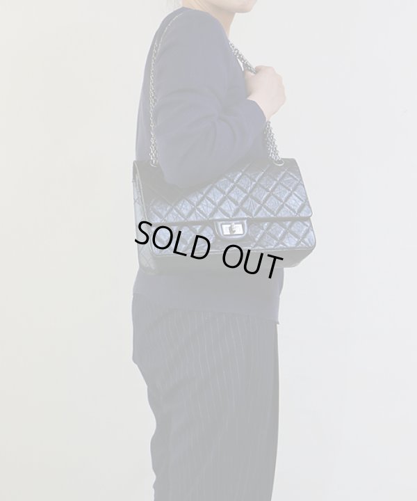 シャネル 2.55 Wチェーンショルダーバック ブラック サイズイメージ