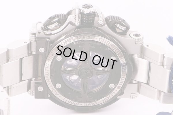 アクアノーティック　サブコマンダー　クロノグラフ　NKGR01　黒文字盤　裏面拡大