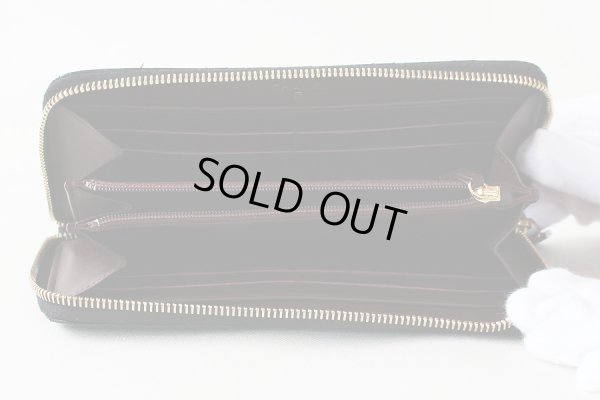 シャネル ジップ ウォレット A50097 ブラック/ボルドー/ゴールド金具 カードケース