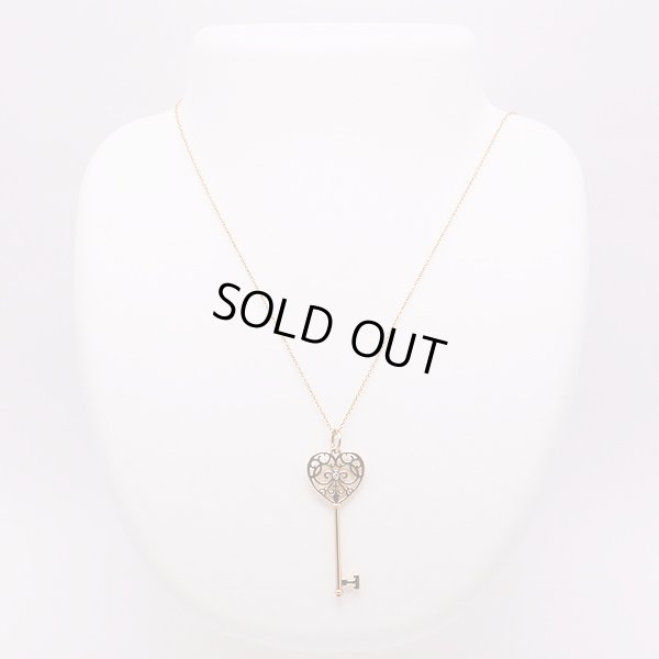 ティファニー 750PG エンチャントハートキーペンダントネックレス 5.00g　装着イメージ