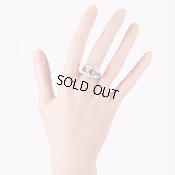 PT900 ルビーダイアイリリング 0.80ct 0.56ct 10.50g　装着イメージ