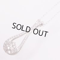 K18WG ダイアイリペンダントネックレス 1.500ct 10.50g