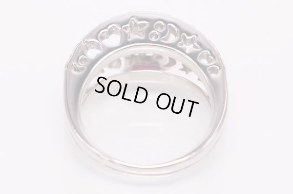 PT900 ルビーダイアイリリング 0.80ct 0.56ct 10.50g　内側