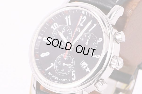 モーリスラクロア　クラシック　クロノグラフ LC1038　黒文字盤　サイド