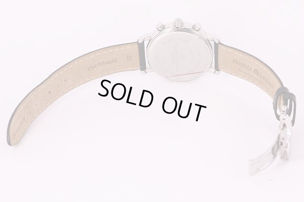 モーリスラクロア　クラシック　クロノグラフ LC1038　黒文字盤　革ベルト