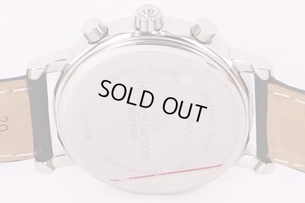 モーリスラクロア　クラシック　クロノグラフ LC1038　黒文字盤　裏面拡大