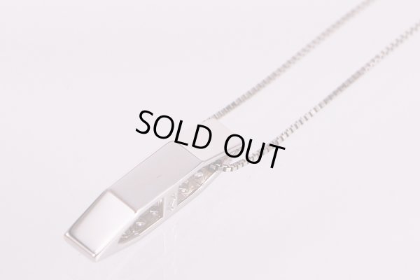タサキ　K18WG ダイアイリペンダントネックレス 0.20ct 4.50g　裏面
