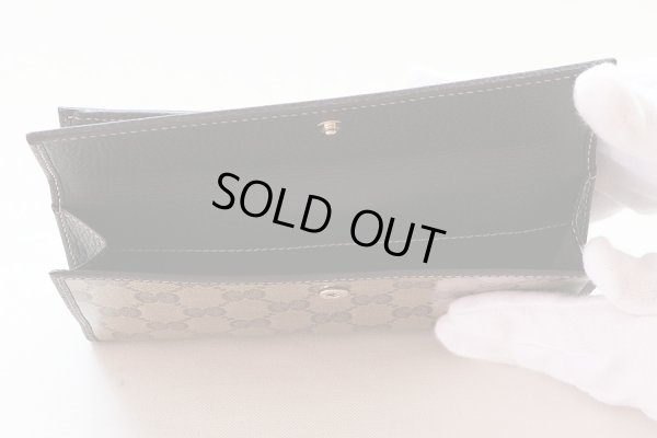 グッチ GGクリスタル Wホック長サイフ 231837.0959 ベージュ/ブラウン 小銭入れ