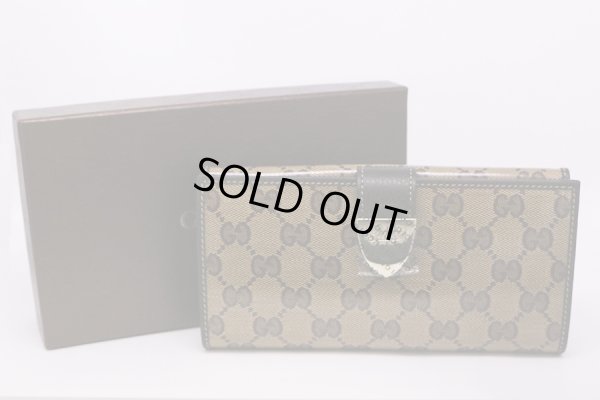 グッチ GGクリスタル Wホック長サイフ 231837.0959 ベージュ/ブラウン 箱