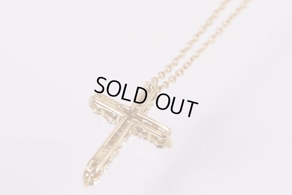 ティファニー　750YG クロスダイアイリペンダントネックレス 2.80g　裏面