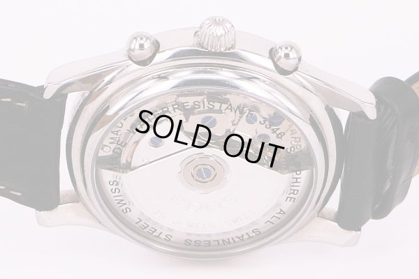 エポス　トリプルカレンダー　ムーンフェイス　黒文字盤　裏面拡大