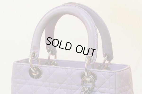 クリスチャンディオール レディディオール ハンドバック ラベンダー サイド