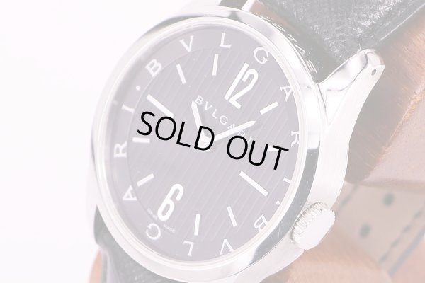 ブルガリ　ソロテンポ　ST37S  黒文字盤　サイド