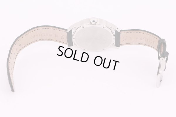 ブルガリ　ソロテンポ　ST37S  黒文字盤　革ベルト