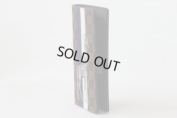 ルイ・ヴィトン ポルトフォイユ・ブラザ N63347 キリン サイド