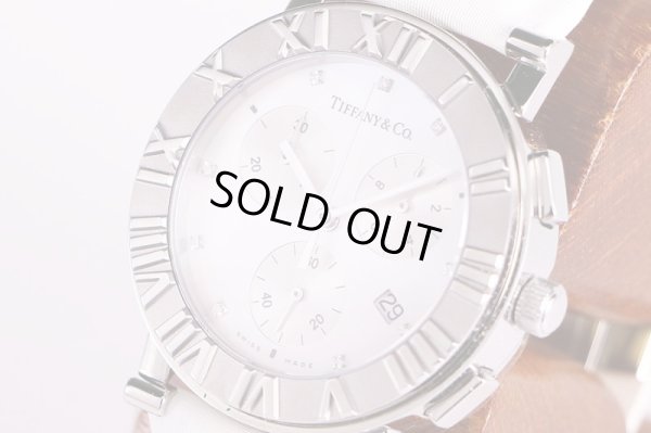 ティファニー　アトラス Z0007.32 クロノグラフ シェル文字盤　サイド