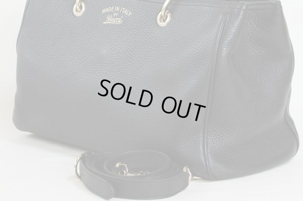 グッチ バンブーショッパー 2WAYショルダーバック 323660 20981 ブラック サイド