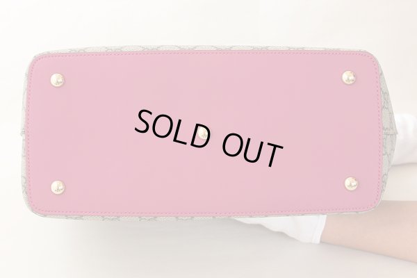 グッチ GGスプリーム トートバック 429147 525040 ベージュ/ハイビスカス/ピンク) 底